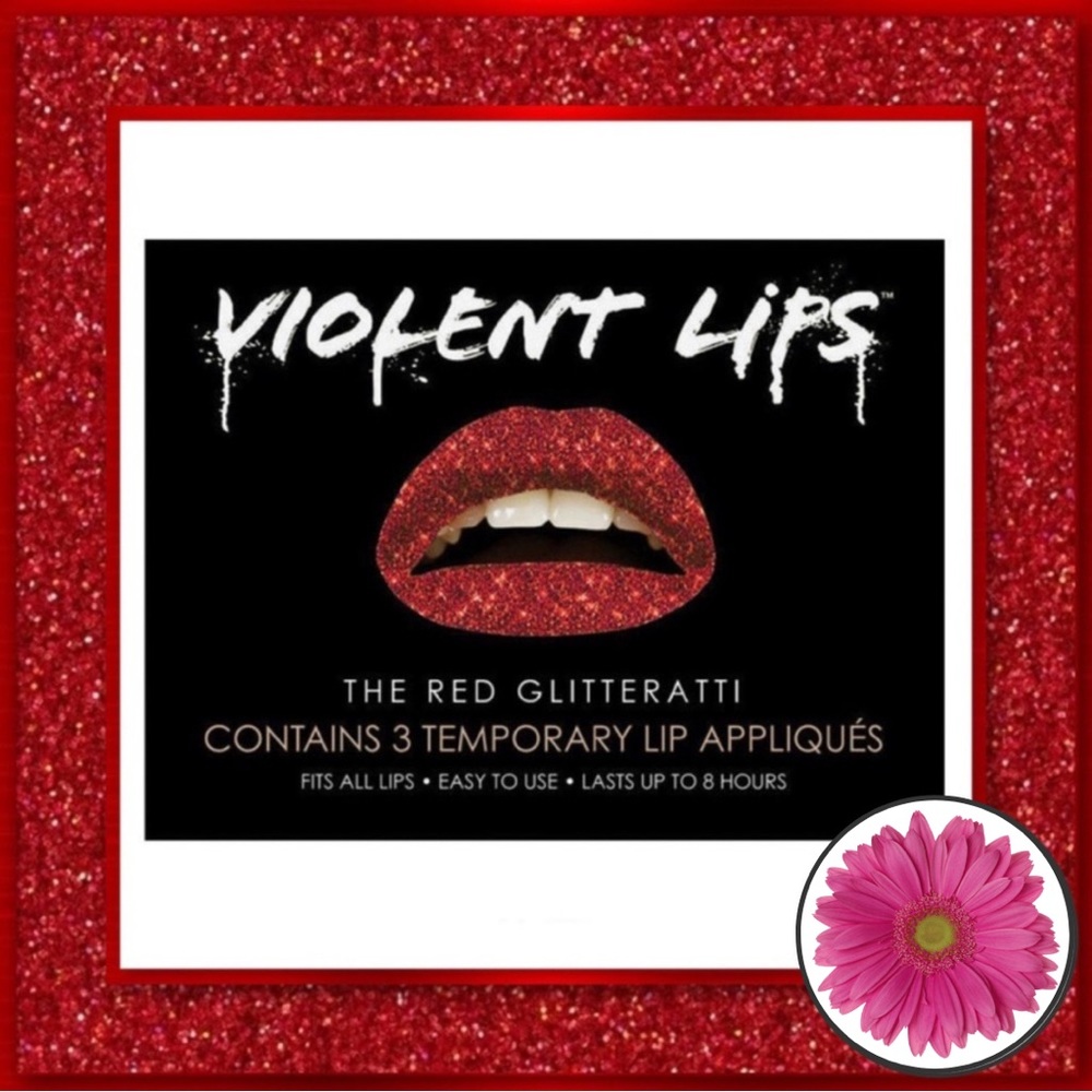 3/$10, 5/$15 - Violent Lips in Red Glitteratti